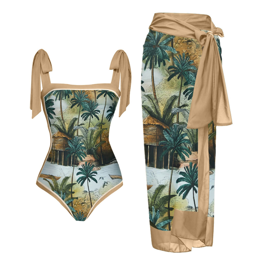 Damen Bademode-Set mit stilvollem Wickelrock Shopnory