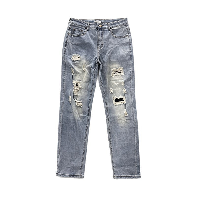 Herren Modische Ripped Denim Pants Shop Nory