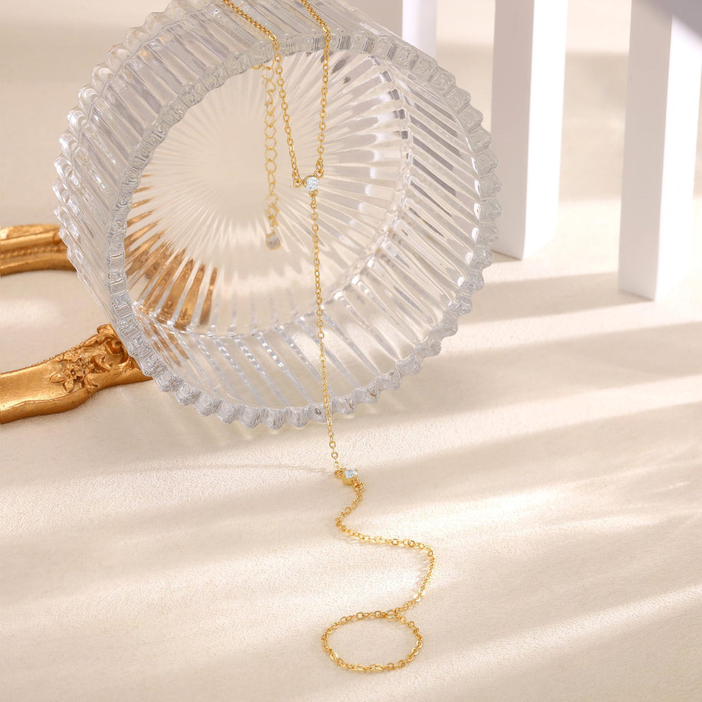 Damen Gliederkette mit funkelnden Zirkonia-Details Shop Nory
