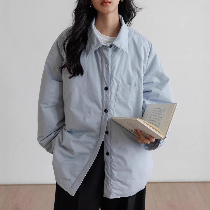 Damen Oversized Bluse mit Knopfdetail Shop Nory