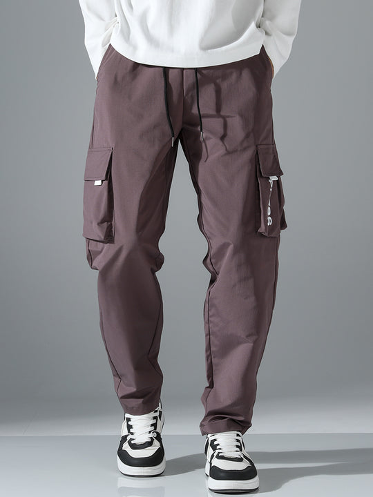 Herren Tapered Cargo-Jogginghose mit elastischem Tunnelzug, multifunktionalen Klapptaschen & ergonomischen Nähten Shop Nory