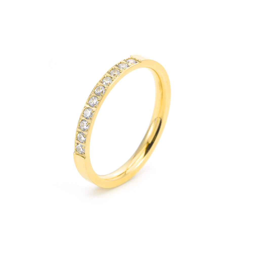 Damen Brillantring mit hochwertigem Zirkonbesatz und zeitlosem Design Shop Nory