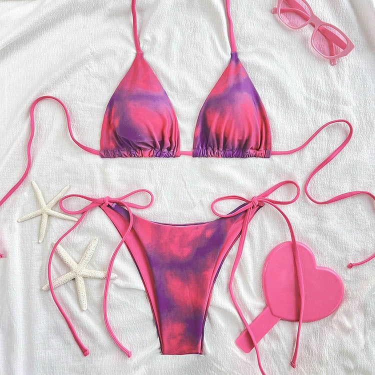 Damen Triangel-Bikini-Set mit elegantem Schnürdetail