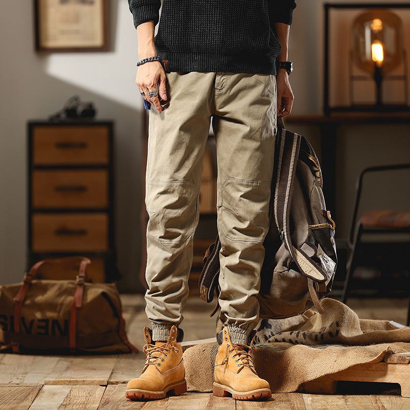 Herren Cargo-Joggerhose mit Knieeinsatz, Multifachtaschen und elastischem Saum Shop Nory