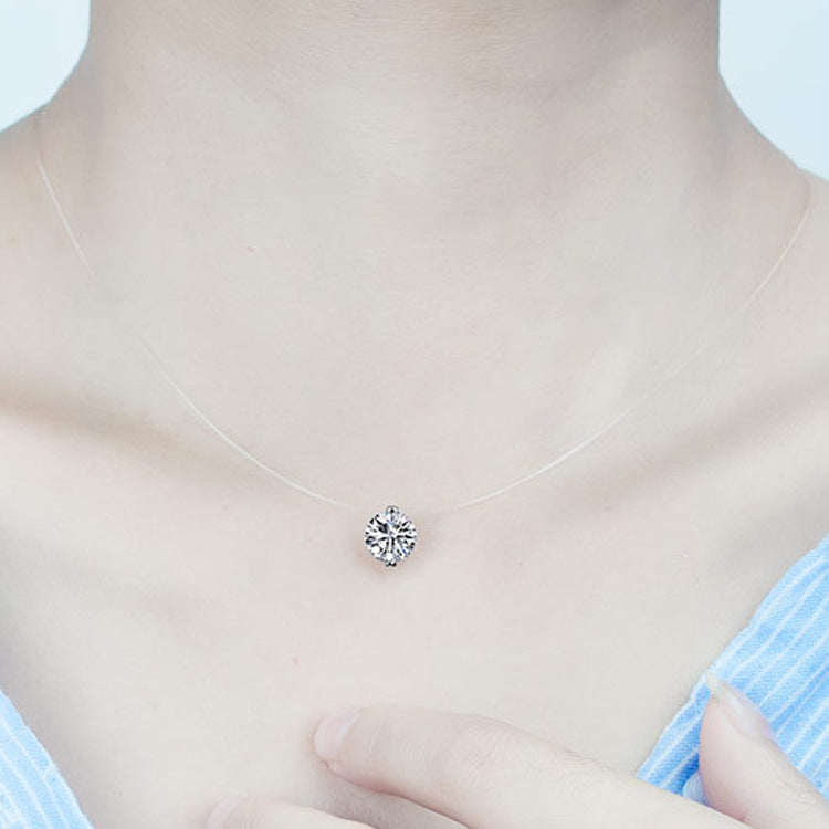 Damen Halskette mit funkelndem Zirkon-Anhänger Shop Nory
