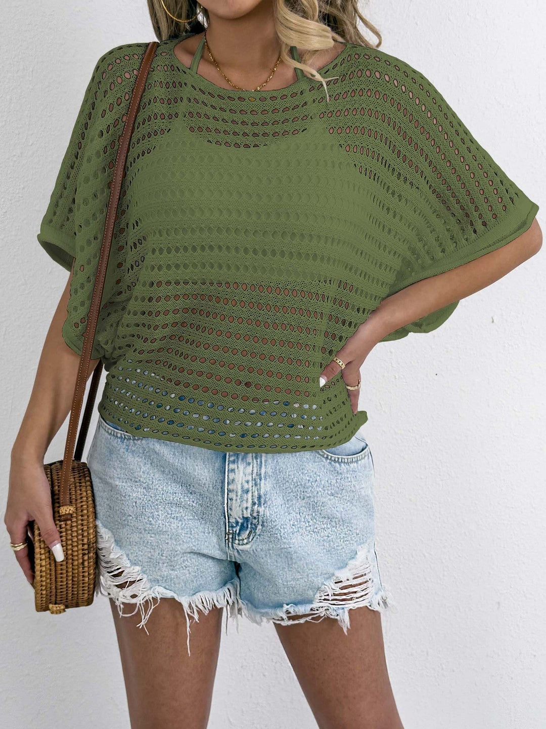 Damen luftiges Netz-T-Shirt