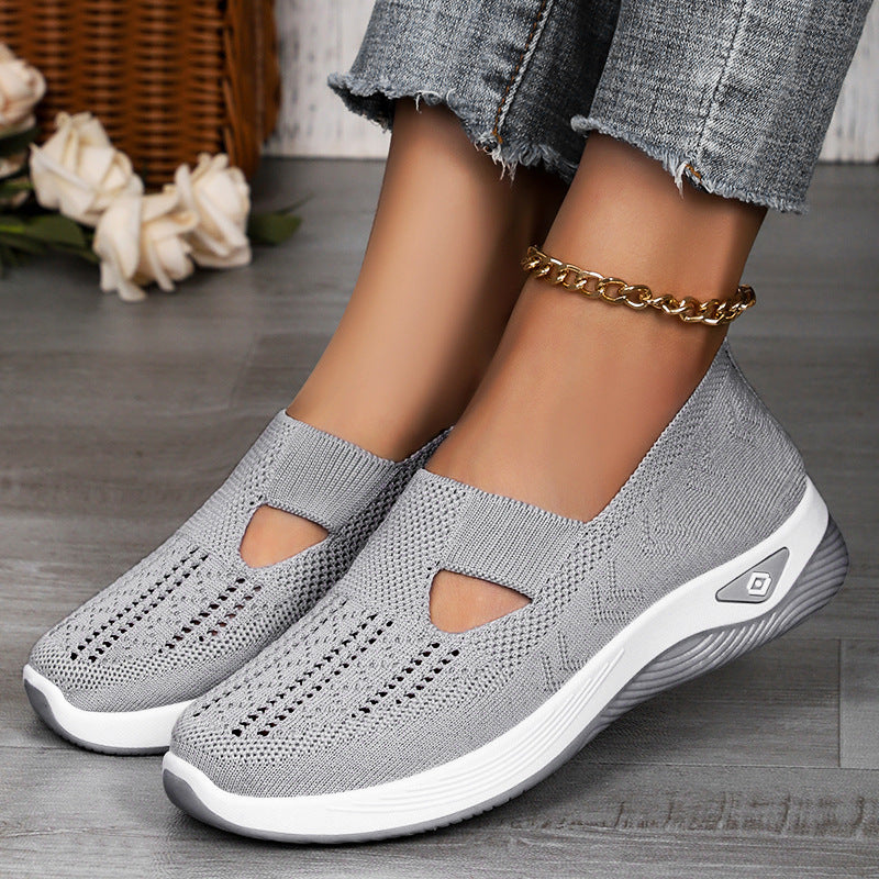 Damen Atmungsaktive Freizeit-Slipper mit elastischem Einschlupf und flexibler Sohle Shopnory
