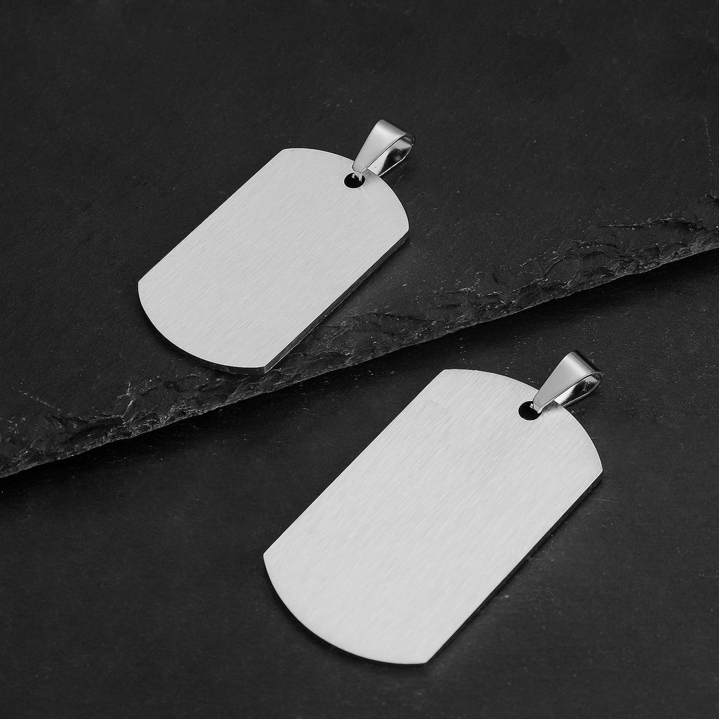 Damen gravierbarer Edelstahl-Anhänger im minimalistischen Design Shop Nory
