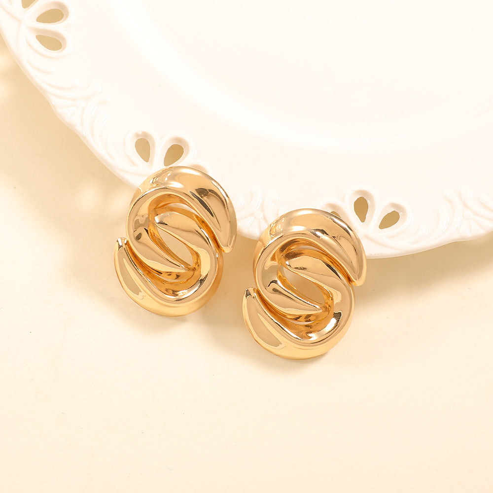 Damen Ohrstecker mit elegantem, geschwungenem Design Shop Nory 1784077352