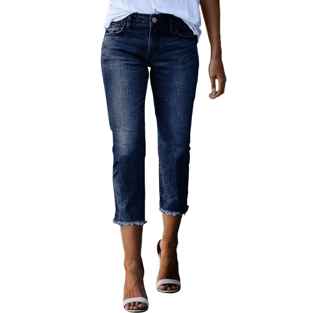 Damen zeitlose Jeans im modernen Schnitt mit cropped Bein