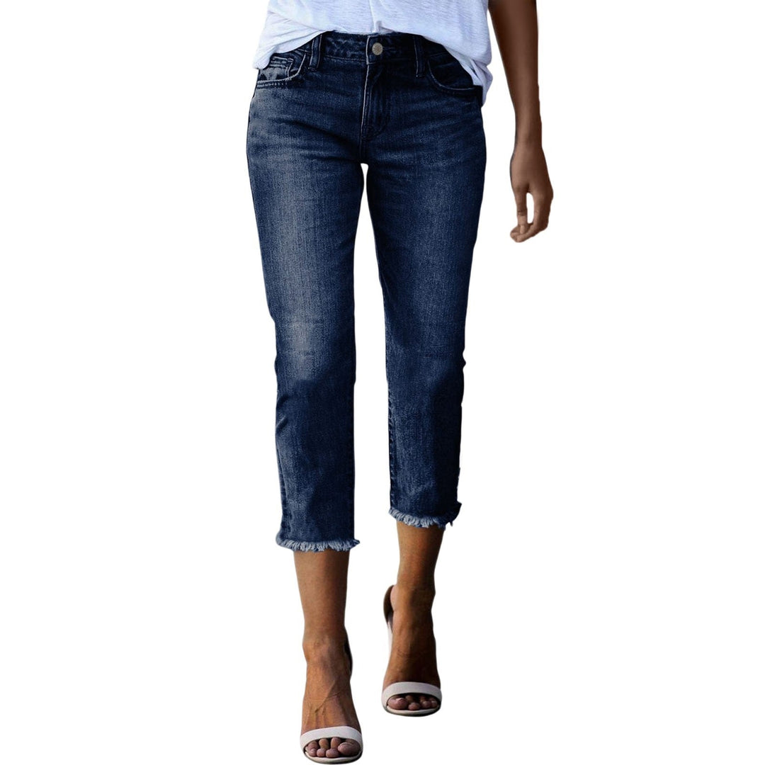 Damen zeitlose Jeans im modernen Schnitt mit cropped Bein