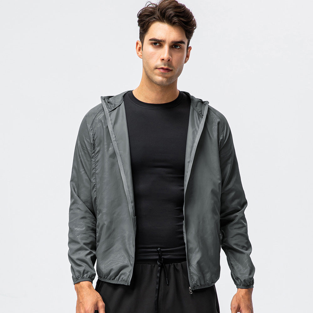 Herren leichte Laufjacke mit atmungsaktiven Eigenschaften und reflektierendem Design