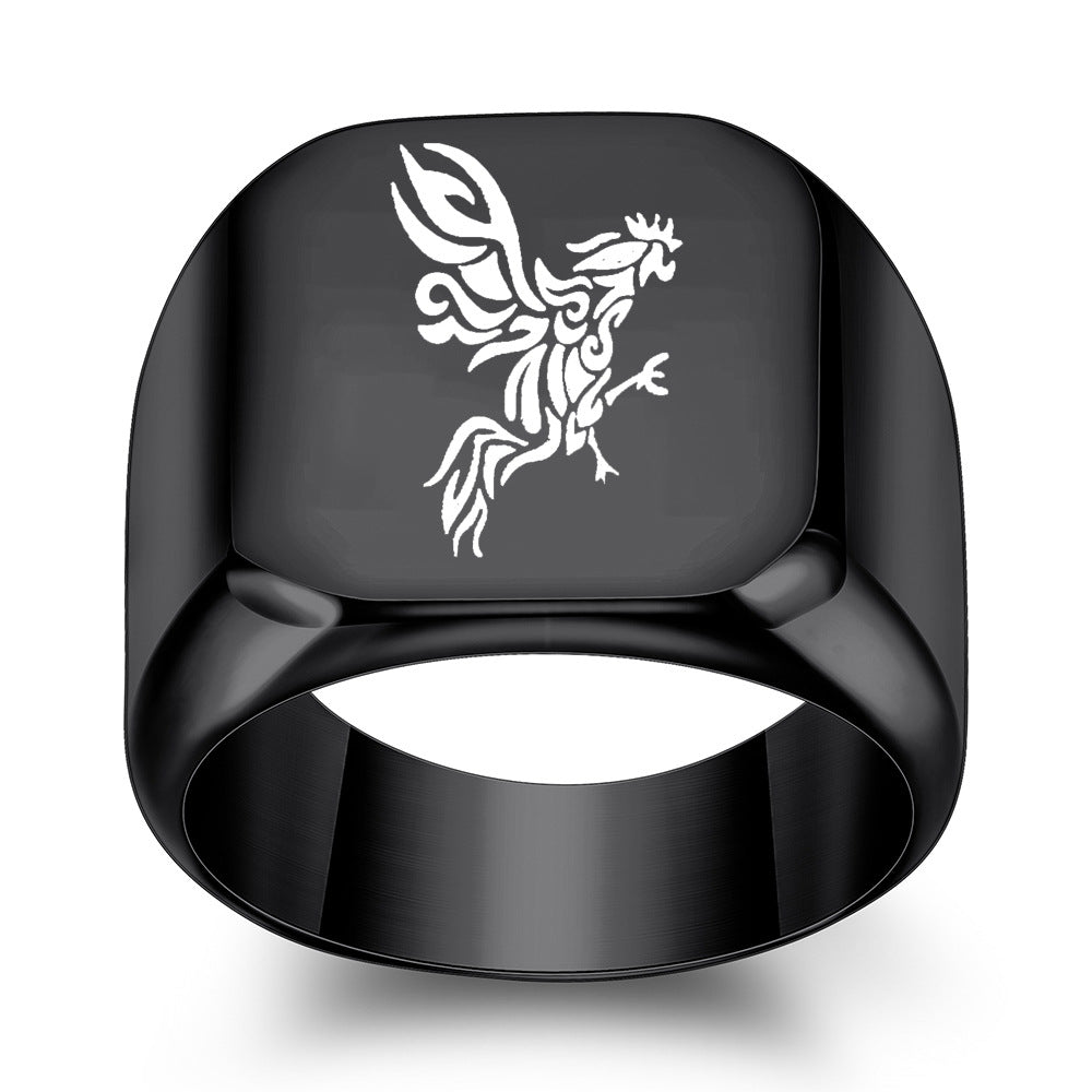 Herren Siegelring mit kunstvollem Drachen-Design Shop Nory