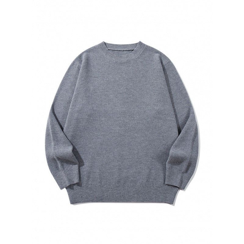 Unisex Boxy-Feinstrick-Pullover mit Waffelstruktur und geripptem Saum Shop Nory