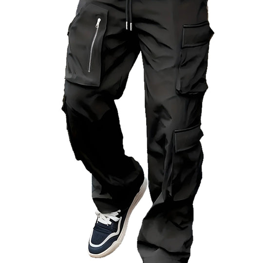 Herren Multifunktionale Cargohose mit großen Klapp‑ und Reißverschlusstaschen sowie Kordelzug Shop Nory