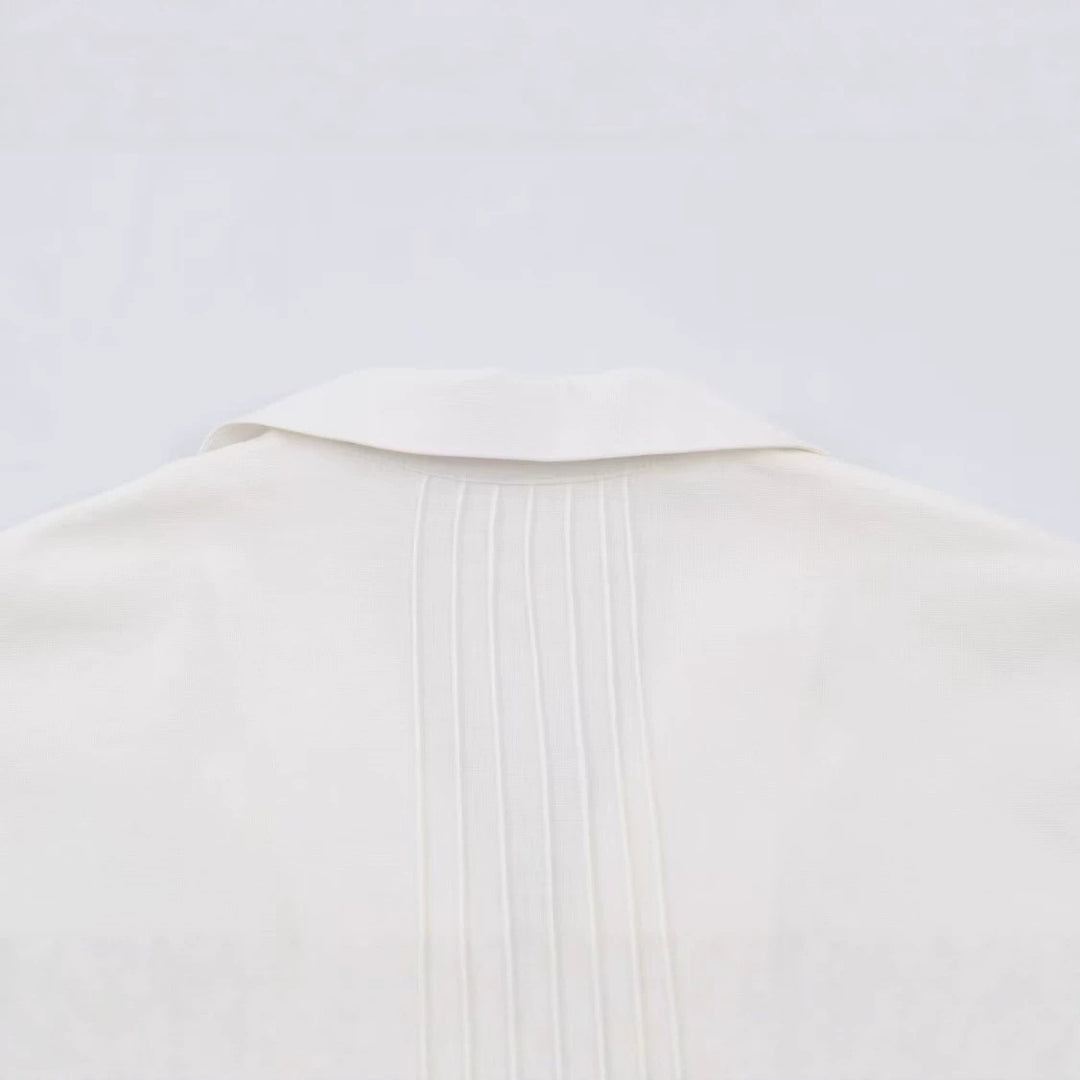 Damen Seidig-fließendes Schlafanzug-Set mit Hemdkragen und elastischen Knöchelbündchen Shop Nory