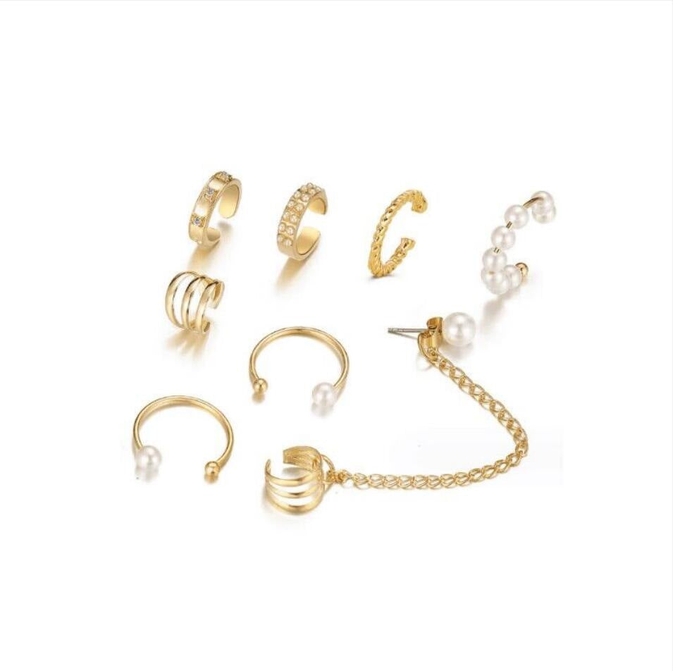 Damen Ohrschmuck Set mit eleganten Ohrringen und Kettenakzenten Shop Nory