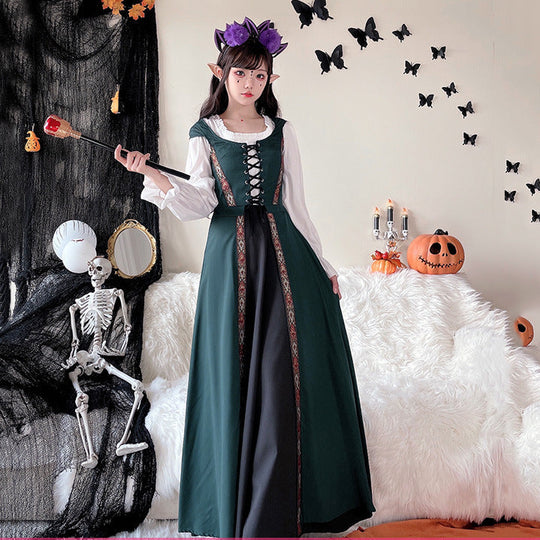 Damen Märchenhaftes Kostümkleid mit eleganter Schnürung und romantischen Details Shop Nory