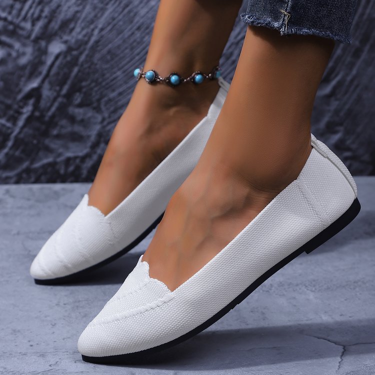 Damen Ballerinas mit eleganter Spitzenstruktur