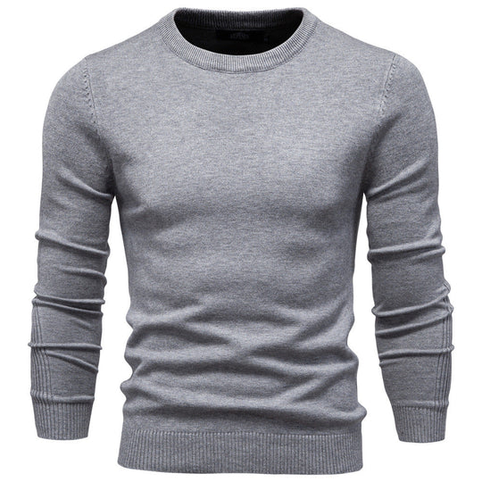 Herren Rundhals Pullover aus hochwertiger Baumwolle