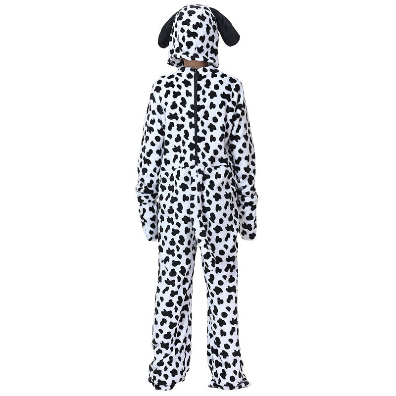 Mädchen Kuschelanzug im Hundedesign mit Ohren und Pfoten Shop Nory