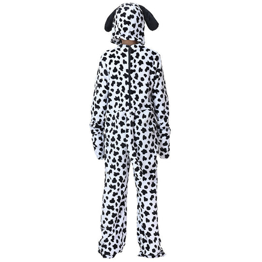 Mädchen Kuschelanzug im Hundedesign mit Ohren und Pfoten Shop Nory