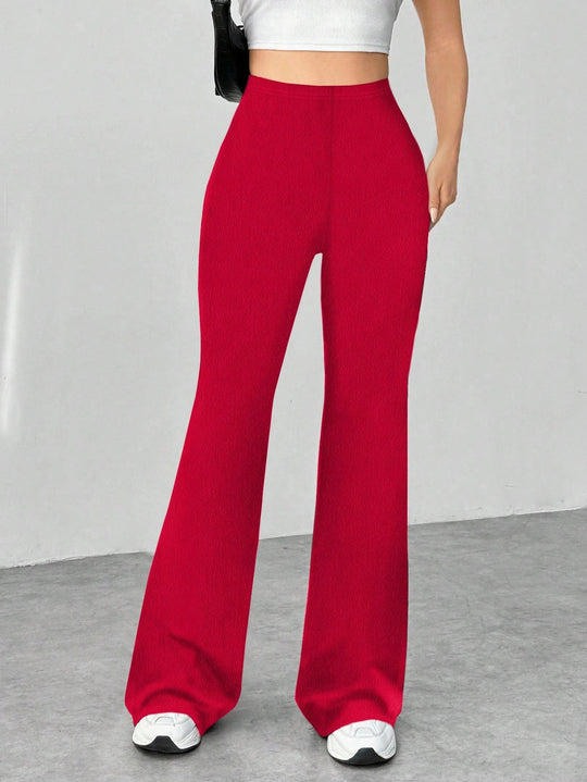 Damen Hochgeschnittene Schlaghose aus Stretch-Feinstrick Shop Nory