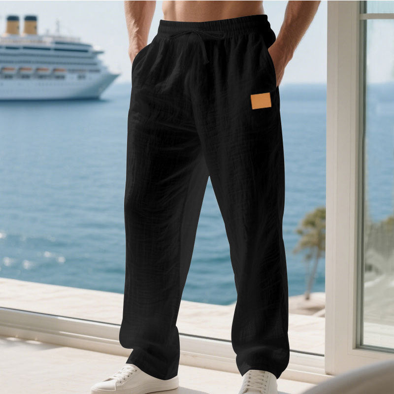 Herren Bequeme und luftige Sommerhose aus leichtem Leinenmaterial
