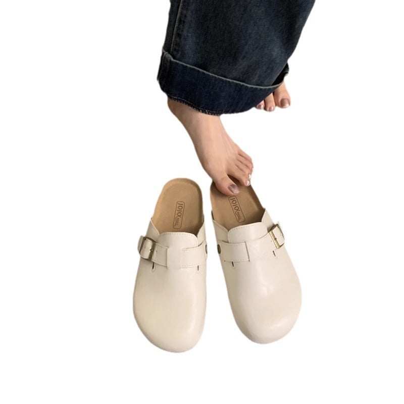 Damen Clogs mit bequemem Fußbett und modischen Schnallenverzierungen Shopnory