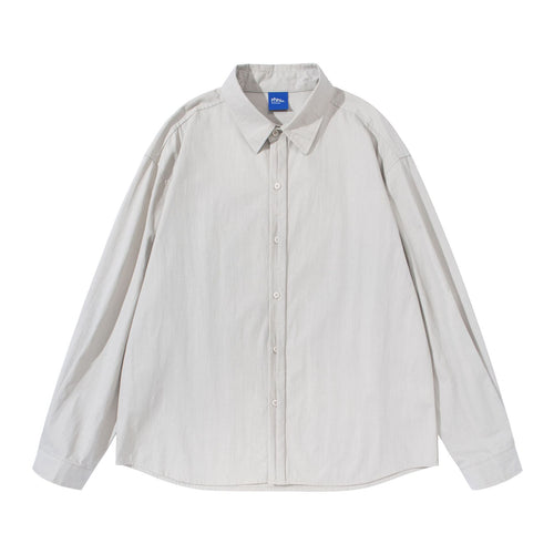 Unisex Boxy-Baumwollmix Hemd im Oversize-Schnitt mit Kentkragen Shop Nory