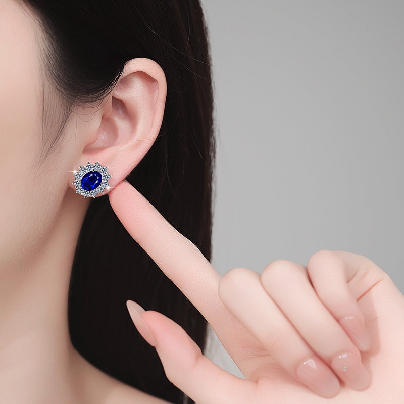 Damen Funkelnde Ohrstecker mit strahlenden Kristallen und kunstvollem Design Shop Nory