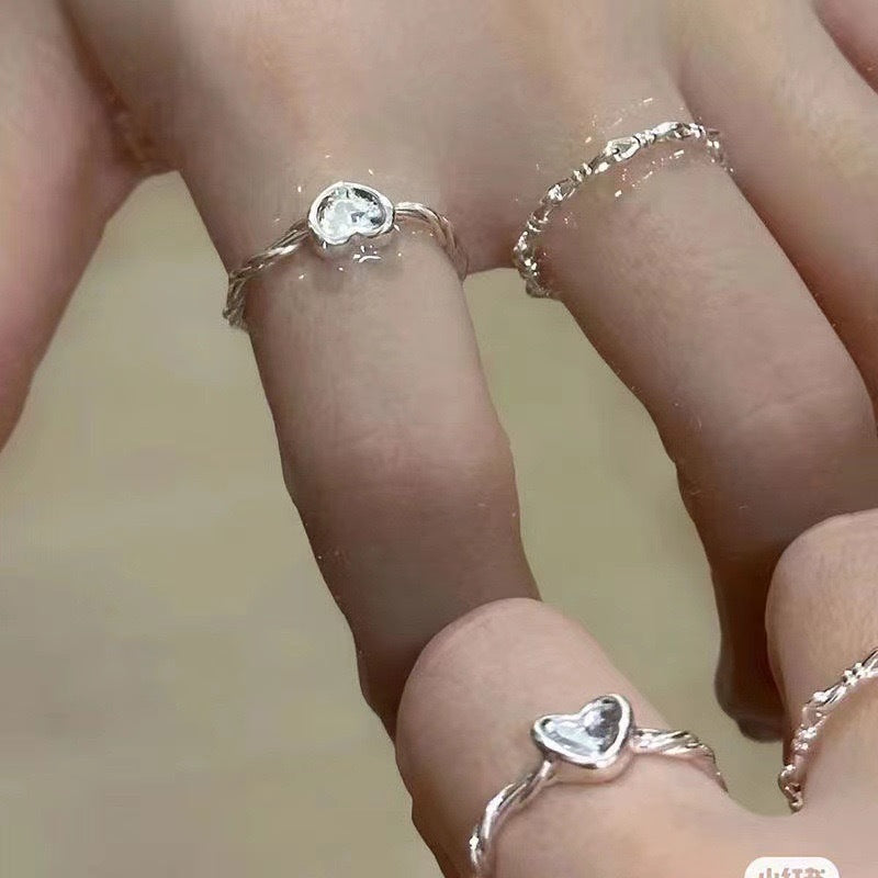 Damen Verstellbares Ring-Set aus hochwertigem Edelstahl Shop Nory