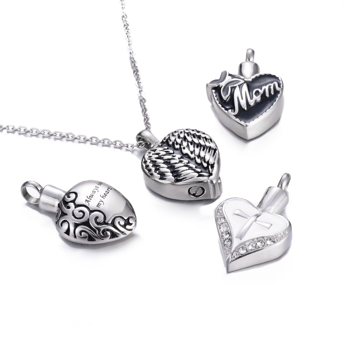 Damen Herzanhänger mit filigranem Design und persönlicher Gravur Shop Nory