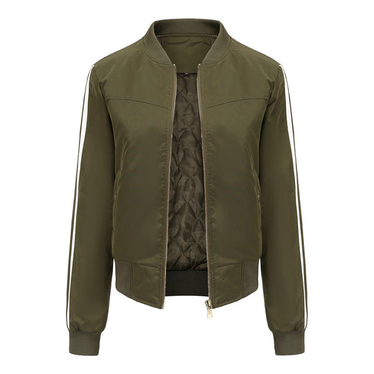 Damen moderne Funktionsjacke mit sportlichen Streifen Shopnory