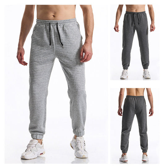 Herren Strukturierte Waffel-Jogginghose mit elastischem Bund und schmal zulaufendem Bein Shop Nory