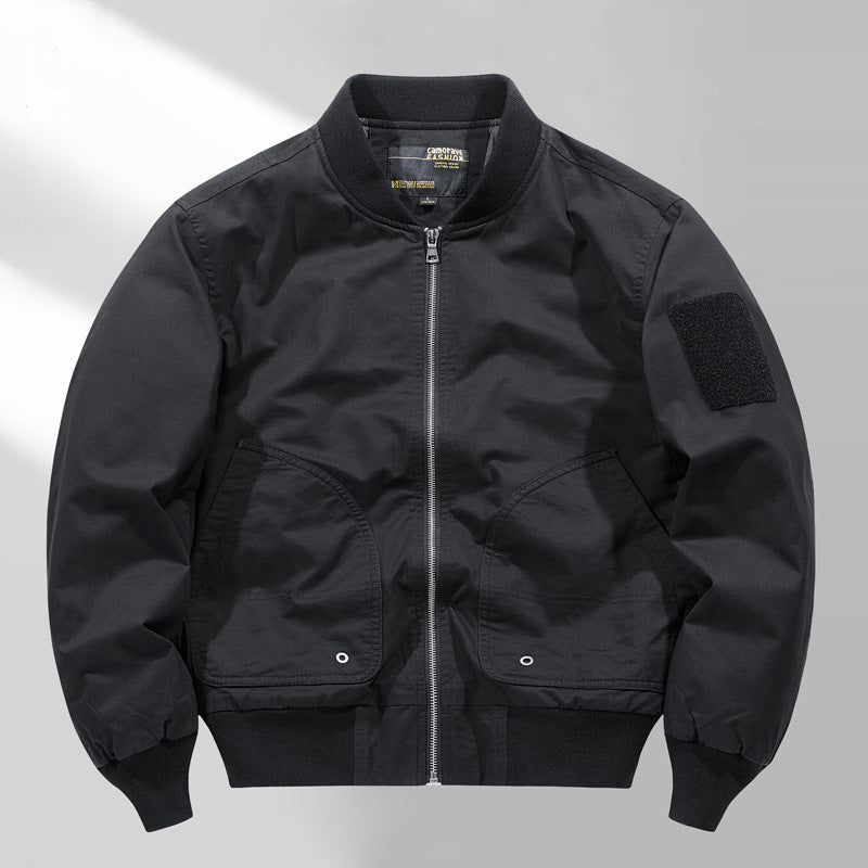 Herren Kurz geschnittene leichte Bomberjacke mit taktischem Ärmelpatch und robustem Funktionsshell Shop Nory