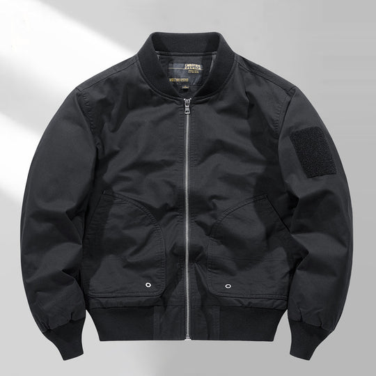 Herren Kurz geschnittene leichte Bomberjacke mit taktischem Ärmelpatch und robustem Funktionsshell Shop Nory