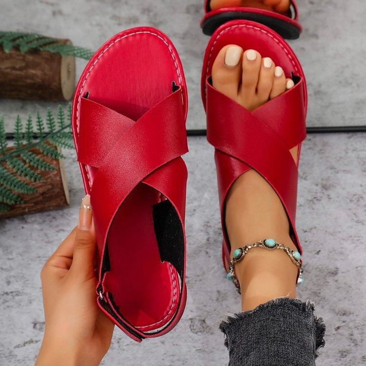 Damen Komfortable Riemchen-Sandalen mit elegantem Schnitt