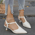 Damen Slingback-Pumps mit eleganter Spitze und komfortablem Blockabsatz