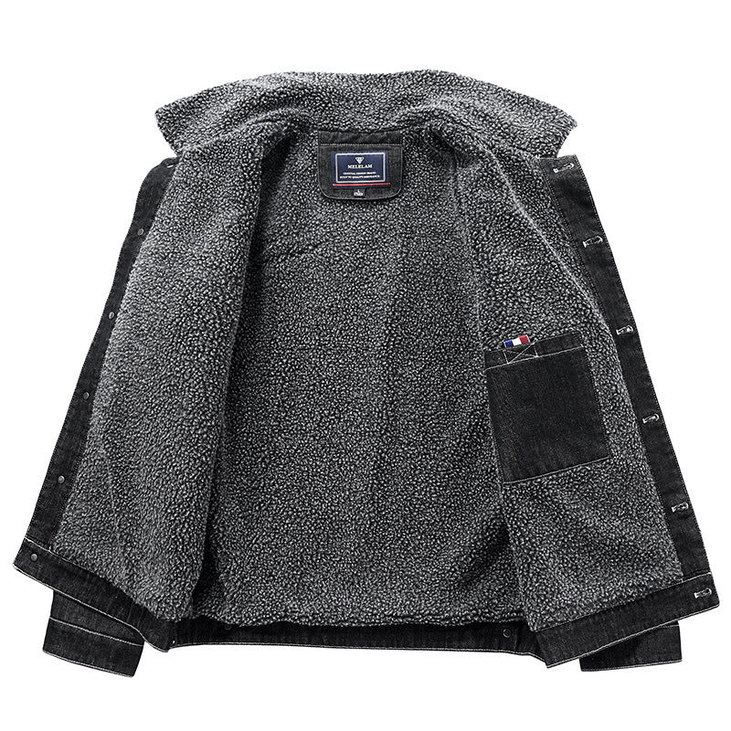 Herren Sherpa-gefütterte Denimjacke im Worker-Style Shop Nory