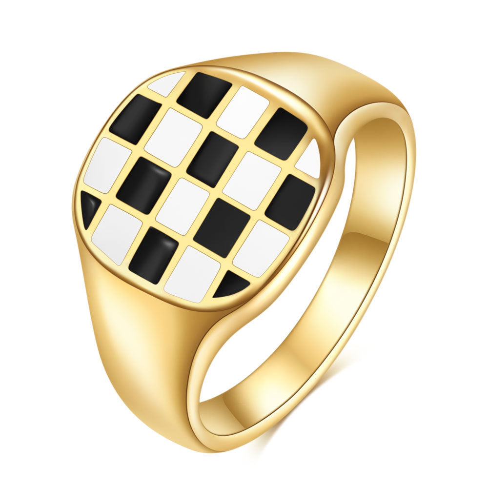 Herren Siegelring mit modernem, zweifarbigem Design Shop Nory