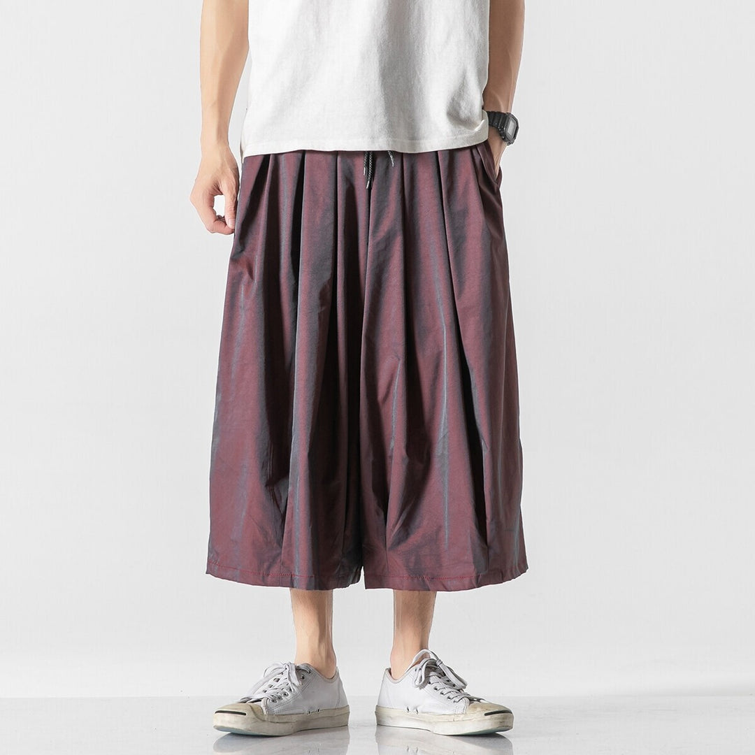 Herren Weit geschnittene Culotte-Loungehose mit tiefem Schritt und elastischem Tunnelzug Shop Nory