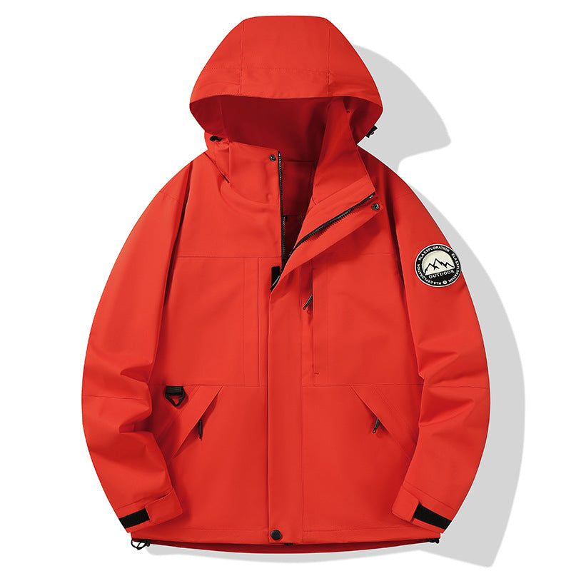 Damen wasserdichte Hardshell-Outdoorjacke mit Kapuze und Multifunktionstaschen Shop Nory