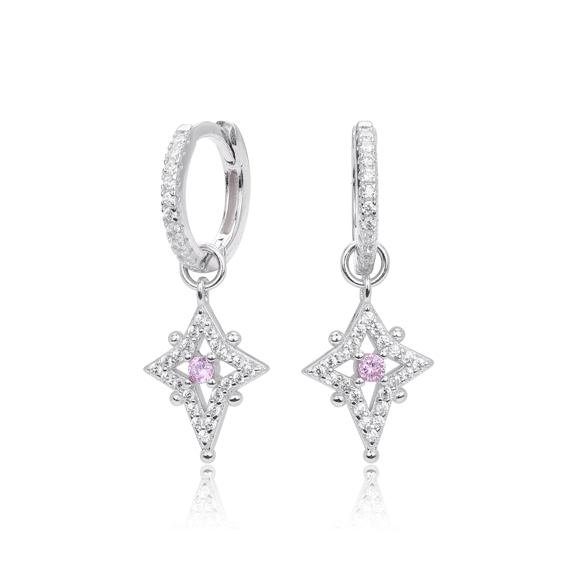 Damen Ohrhänger mit funkelndem Zirkon und eleganter Fassung Shop Nory