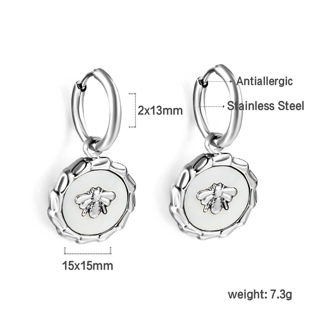 Damen elegante Halskette mit funkelndem Anhänger aus Edelstahl und goldplattierter Kette Shop Nory
