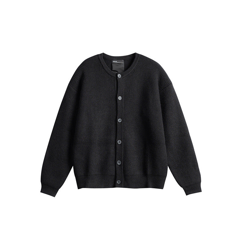 Damen Oversize-Rippenstrick-Cardigan mit Rundhals und durchgehender Knopfleiste Shop Nory