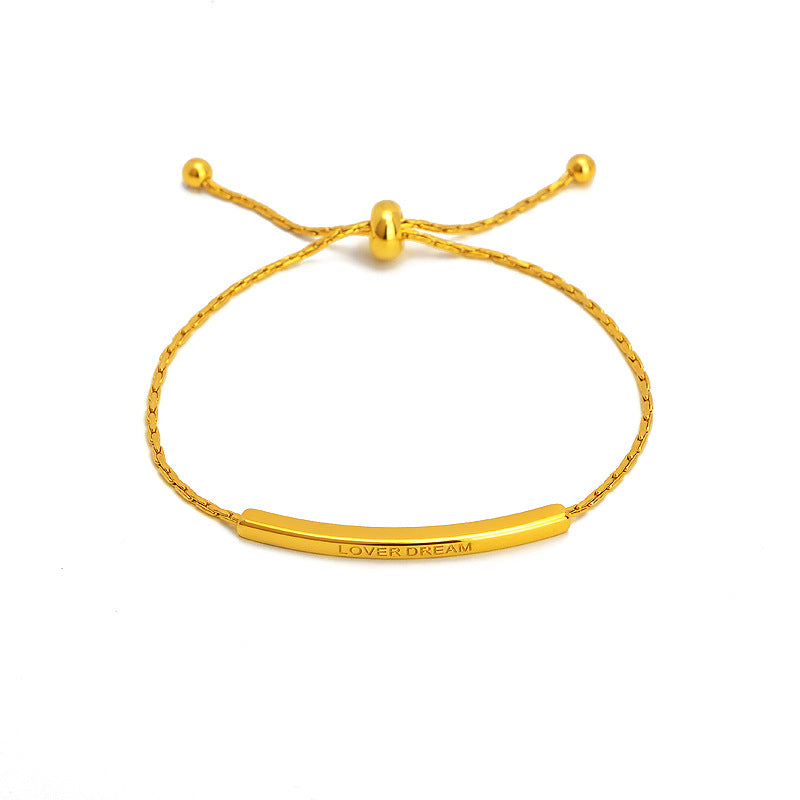 Damen Armband mit verstellbarem Kettenzug und personalisierter Gravur Shop Nory