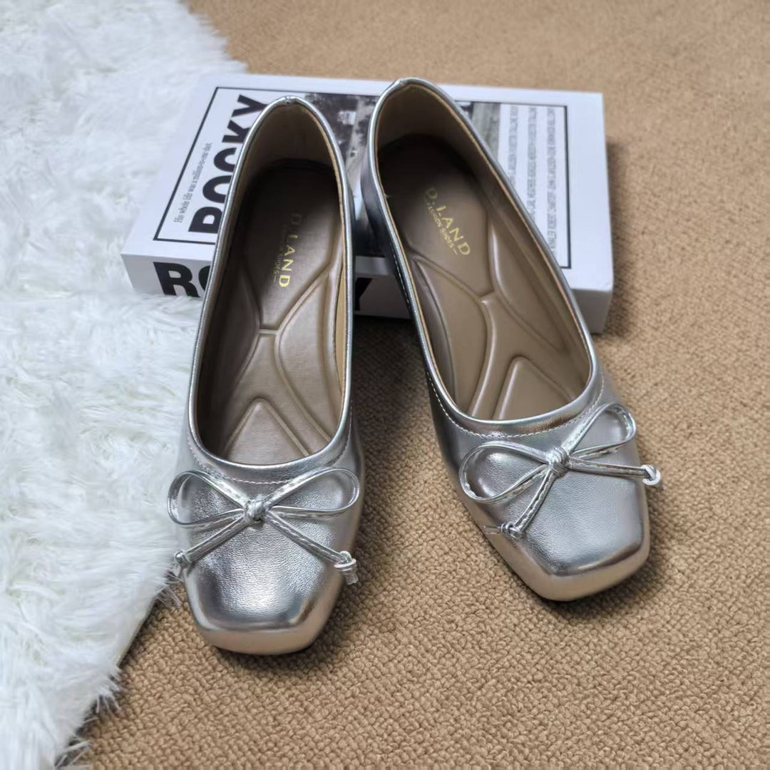 Damen Klassische Ballerinas mit zartem Schleifen-Detail und komfortablem Fußbett