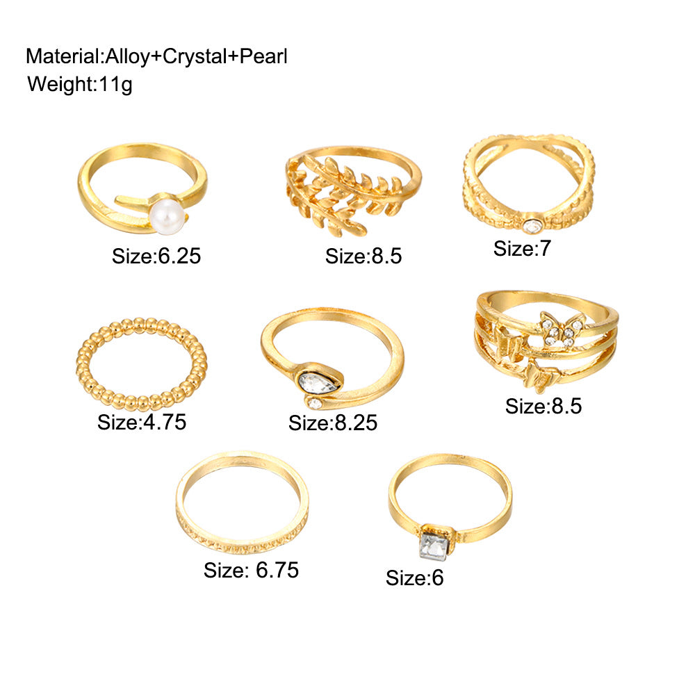 Damen Ring-Set mit funkelnden Akzenten und eleganten Designs Shop Nory