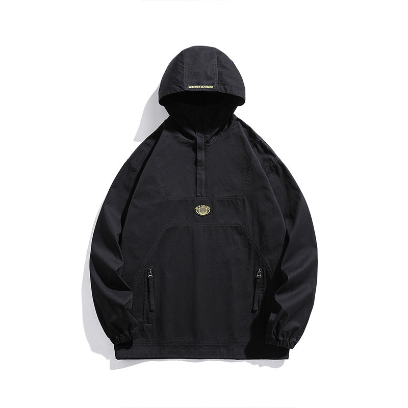 Herren Kapuzen-Anorak Pulloverjacke im Oversize-Utility-Stil Shop Nory